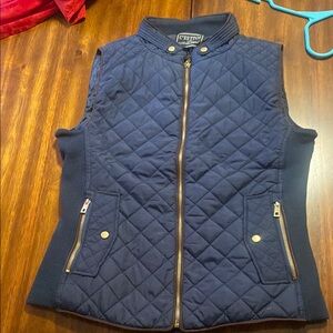 Women's Navy Quilted Vest